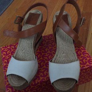 Tory Burch Wood Wedge Espadrille